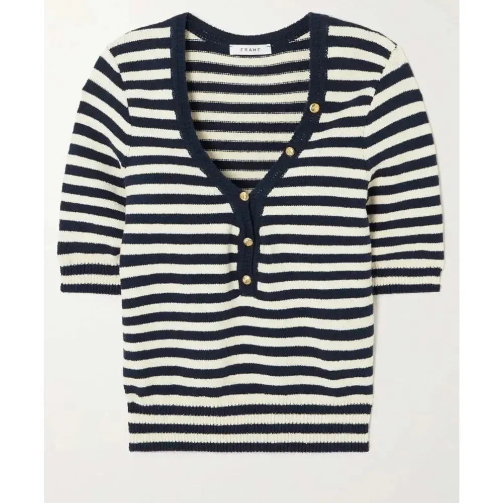 Frame Femme Mariner Sweater in Navy Multi Women’s Sz. S